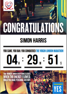 Simon Harris - London Marathon 2011